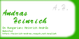 andras heinrich business card